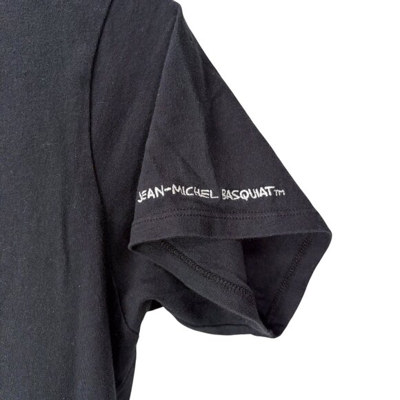 Uniqlo Jean-Michel Basquiat Graphic Print T-Shirt Black Mens Size Small New York - Picture 7 of 7